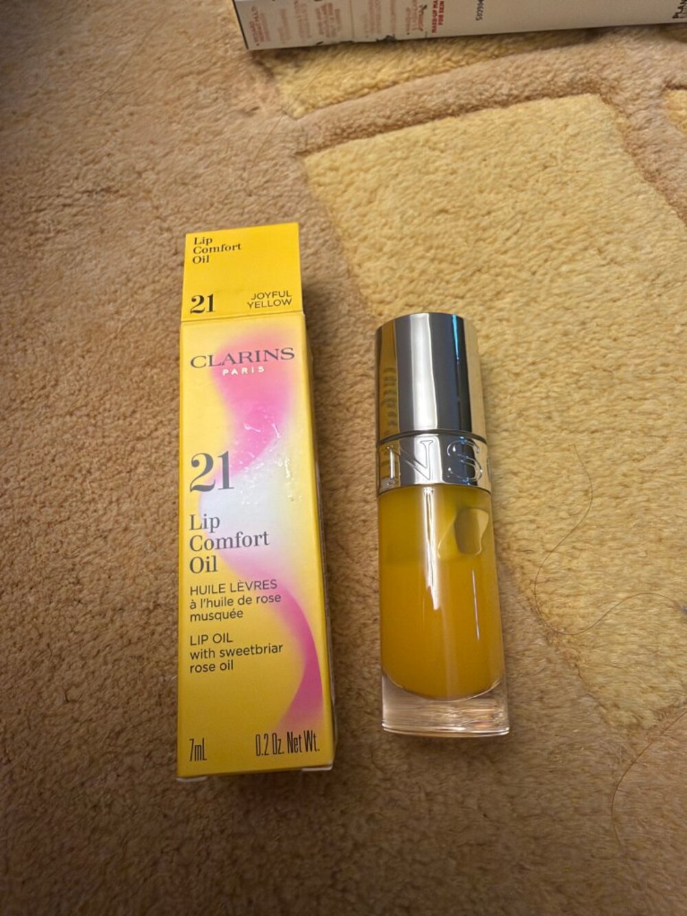 New Clarins Lip Comfort Oil 21 Joyful Yellow 7 mL Limited Edition